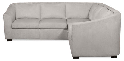 Canapé-lit sectionnel de droite Envy 2 pièces en tissu chenille - Gris brouillard | Canapé-lit sectionnel de droite Envy 2 pièces en tissu de chenille - gris brouillard