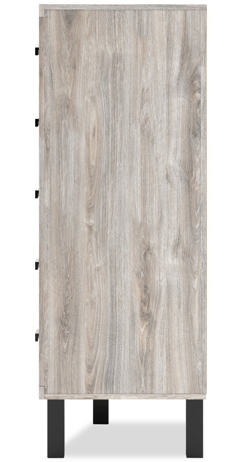 Zen Bedroom Chest of Drawers, 5-Drawer, 44.7W x 52.5H - Grey | Commode verticale Zen de 44,7 po (L) x 52,5 po (H) à 5 tiroirs pour la chambre à coucher - grise