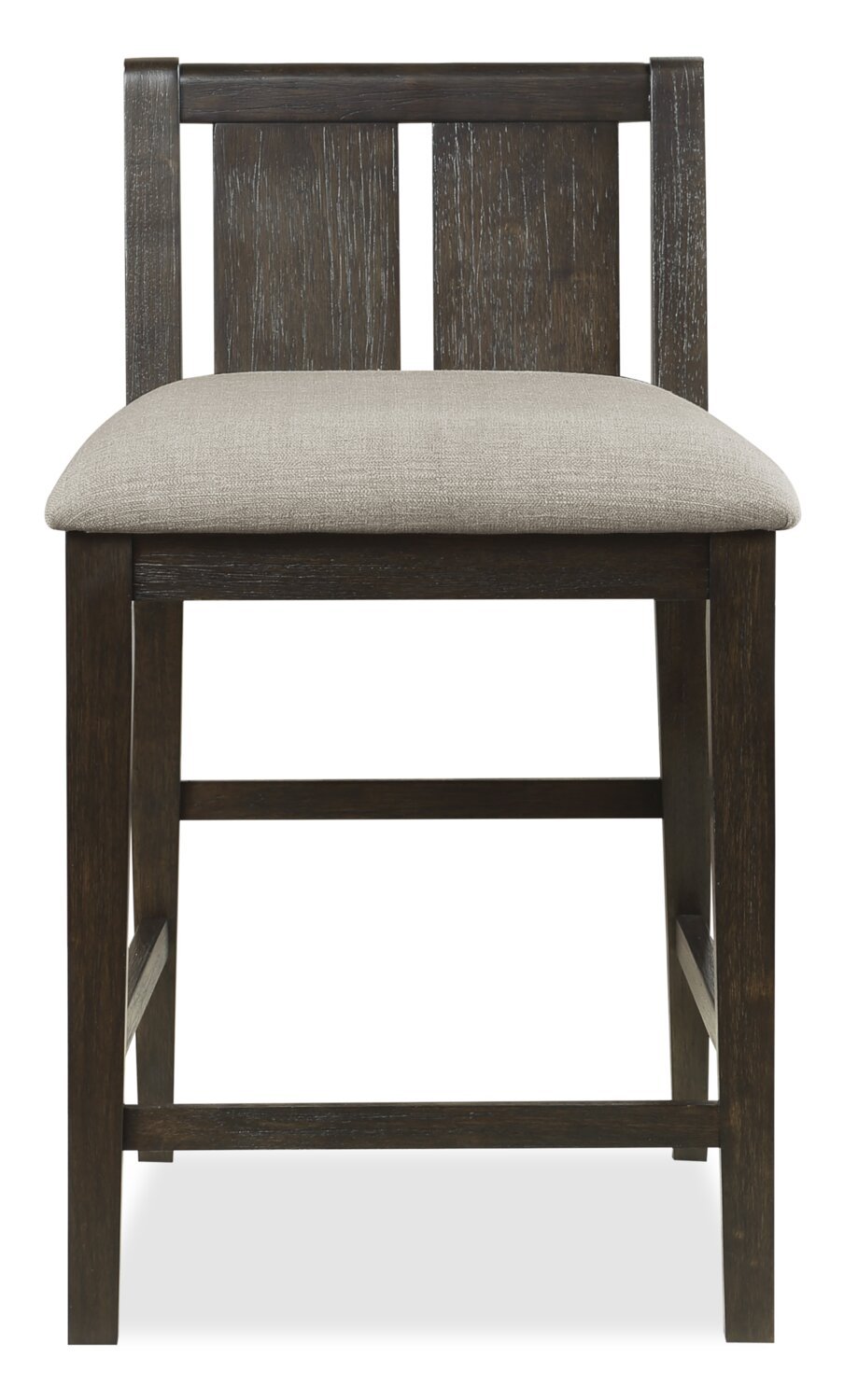 Lane 3pc Counter-Height Dining Set with Table & 2 Chairs, Built-in Shelves & USB, 36.5W - Brown | Ensemble de salle à manger Lane 3 pièces de hauteur comptoir avec table de 36,5 po (L), tablettes et port USB intégrées, et 2 chaises - brun