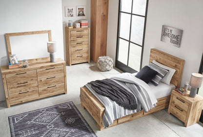 Tête de lit à panneau Derekson pour enfants, naturel - taille simple | Tête de lit à panneau Derekson pour enfants, naturelle - format lit simple