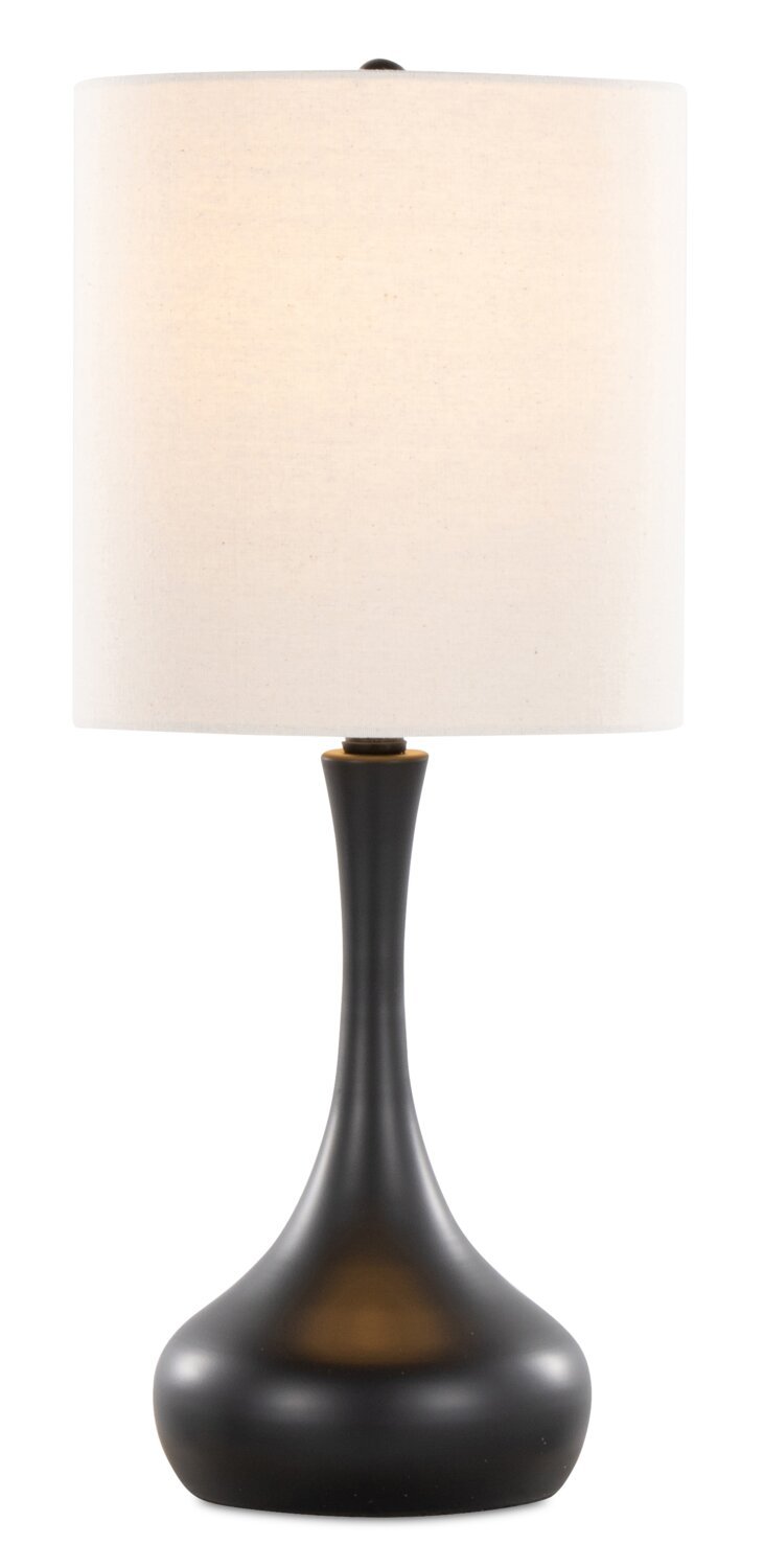 Polly 24 Matte Black Metal 2-Piece Set, with Two Table Lamps  | Ensemble 2 lampes de table Polly de 24 po en métal noir  | POLLY2PK