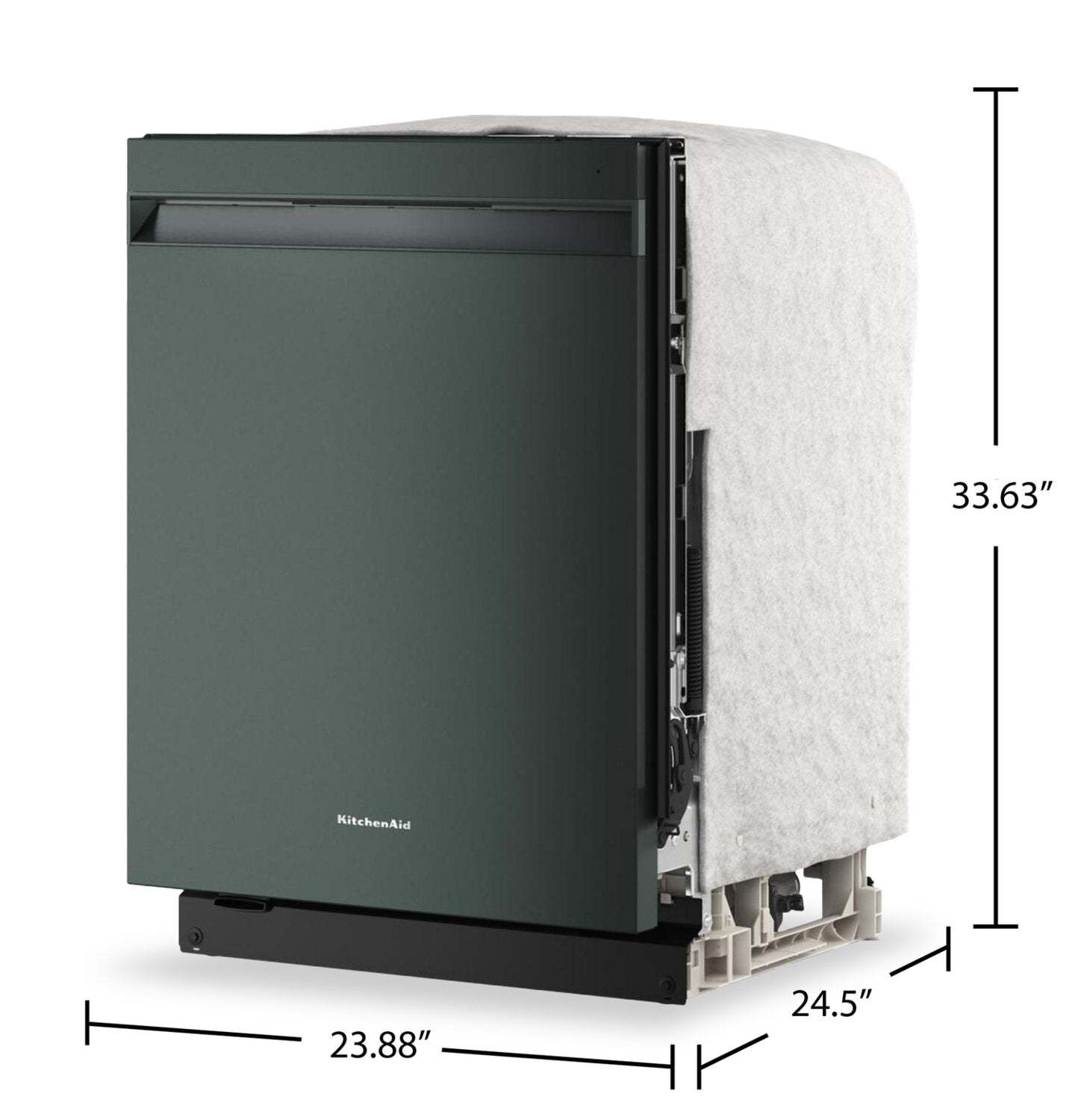 Lave-vaisselle KitchenAid de 24 po et de 44 dBA avec troisième panier 360° Max JetsMC - genièvre - KDPS624SJP