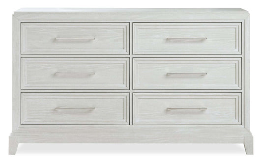 Commode Vida de 66 po (L) x 40 po (H) à 6 tiroirs pour la chambre à coucher - sable