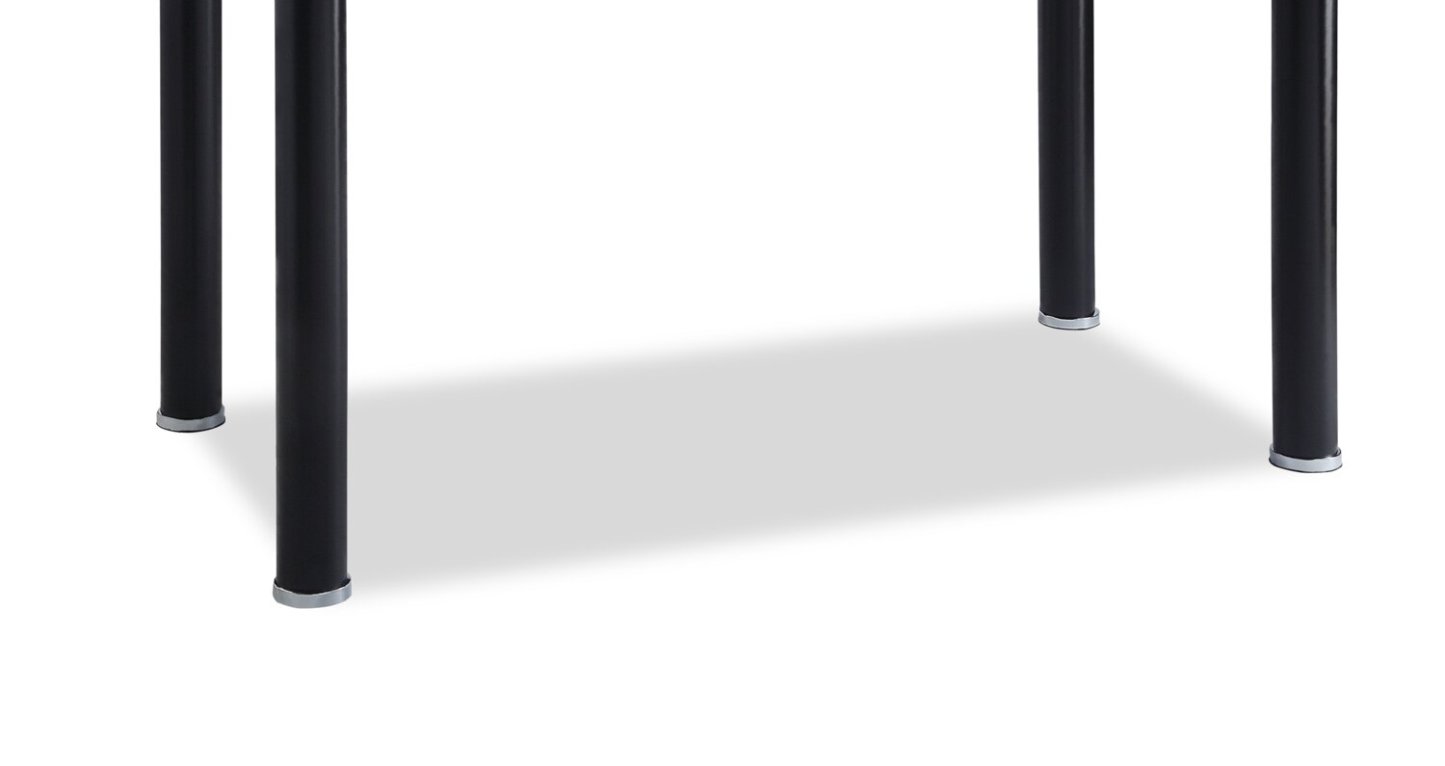 Table à manger Onyx avec plateau en verre, 55 W - Noir | Table de salle à manger Onyx de 55 po (L) avec dessus en verre - noire