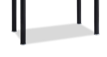 Table à manger Onyx avec plateau en verre, 55 W - Noir | Table de salle à manger Onyx de 55 po (L) avec dessus en verre - noire