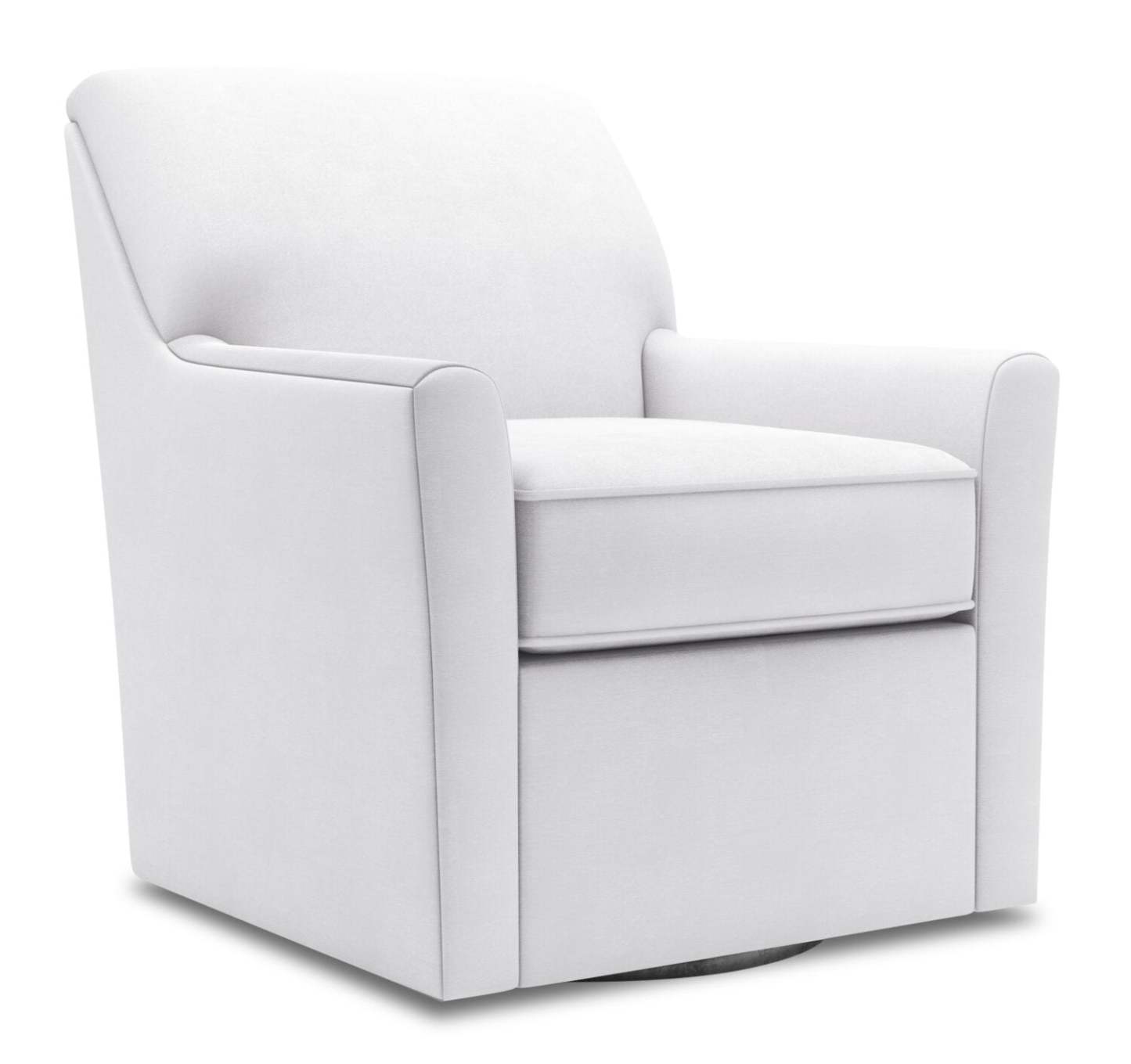 Fauteuil d'appoint pivotant personnalisable Canapé Lab de 31 po en tissu d'apparence lin - blanc Pax Ice | Fauteuil d'appoint pivotant Sofa Lab de 31 po fabriqué au Canada en tissu d'apparence lin - blanc Pax Ice | SWIV3449