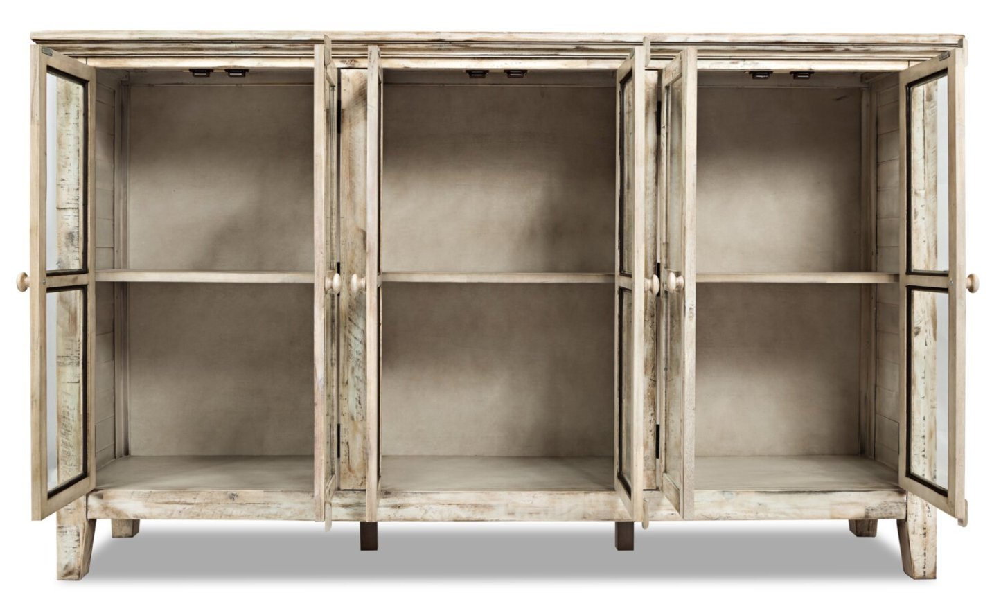 Rocco 70 6-Door Large Accent Cabinet - Crème|Grande armoire décorative Rocco de 70 po avec 6 portes - crème