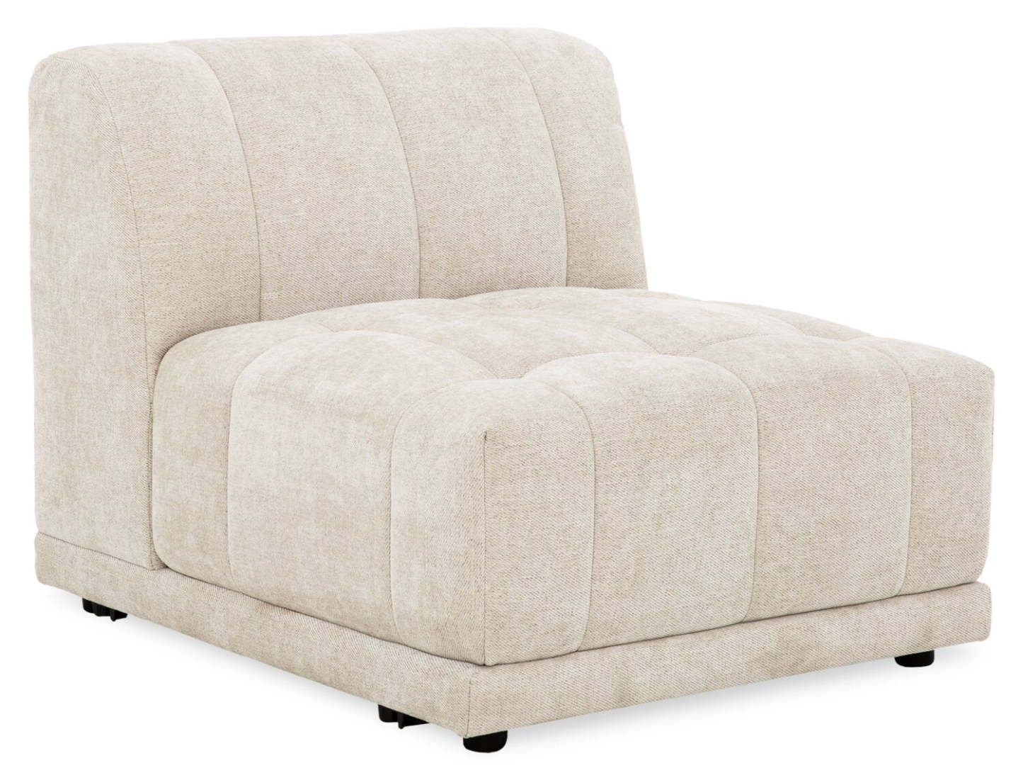 Kort &amp; Co. Oaklyn Modular 32 Chaise sans accoudoirs en tissu avec coussin de siège capitonné – Beige | Fauteuil modulaire sans accoudoirs Oaklyn Kort &amp; Co. de 32 po en tissu avec coussin de siège capitonné - beige