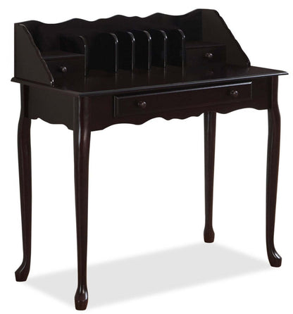 Bureau de style Queen Anne Samantha 36 - Cerisier foncé|Bureau de style Queen Anne Samantha de 36 po - cerisier foncé