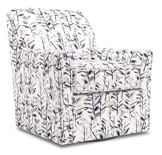 Fauteuil d’appoint pivotant personnalisable Sofa Lab de 31 po fabriqué au Canada en tissu - Pebble multicolore | SWIV1151