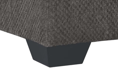 Sofa sectionnel de droite Morty 2 pièces fabriqué au Canada en tissu de chenille avec sofa et coussins décoratifs - gris