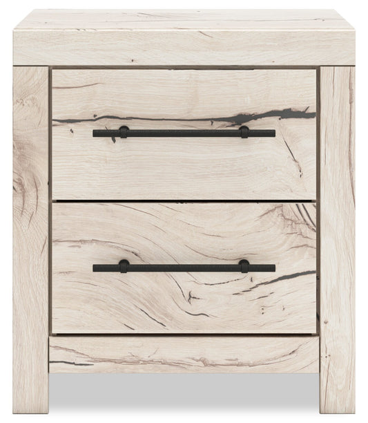 Table de chevet Derekson à 2 tiroirs avec ports USB, 21,7 L x 24,3 H - Blanc rustique | Table de nuit Derekson de 21,7 po (L) x 24,3 po (H) à 2 tiroirs avec ports USB - blanc rustique