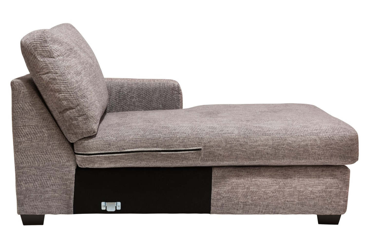 Sofa sectionnel de droite Luxe 3 pièces fabriqué au Canada en tissu avec coussins amovibles - gris colombe Zaftig