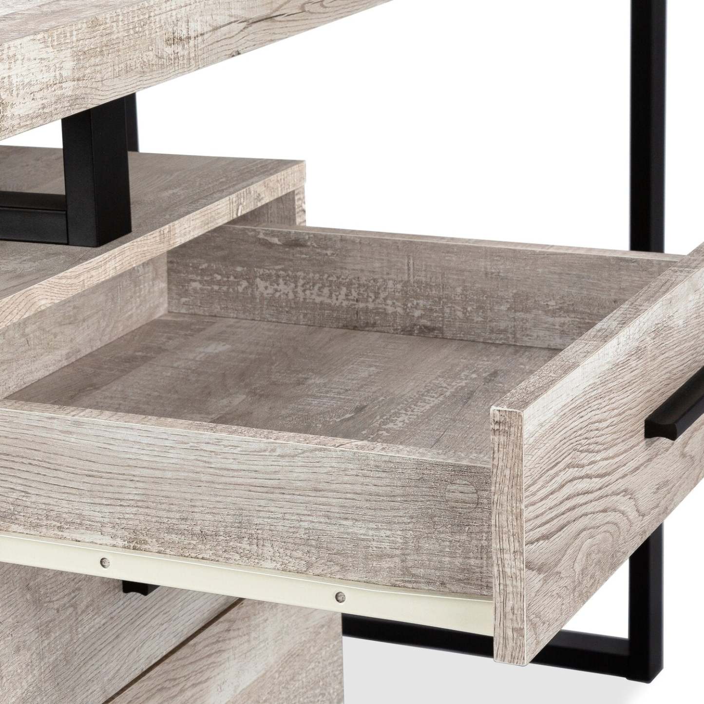 Bureau réversible Clayton 47.25 à 3 tiroirs - Taupe clair|Bureau réversible Clayton de 47,25 po à 3 tiroirs - taupe clair