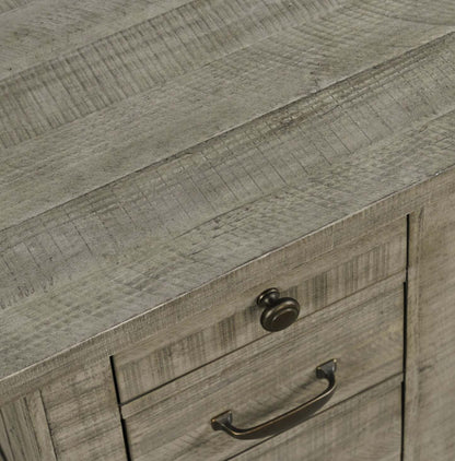 Colson 18 Rustic Chairside Table with Storage - Driftwood |Table de fauteuil rustique Colson de 18 po avec rangement - bois de grève