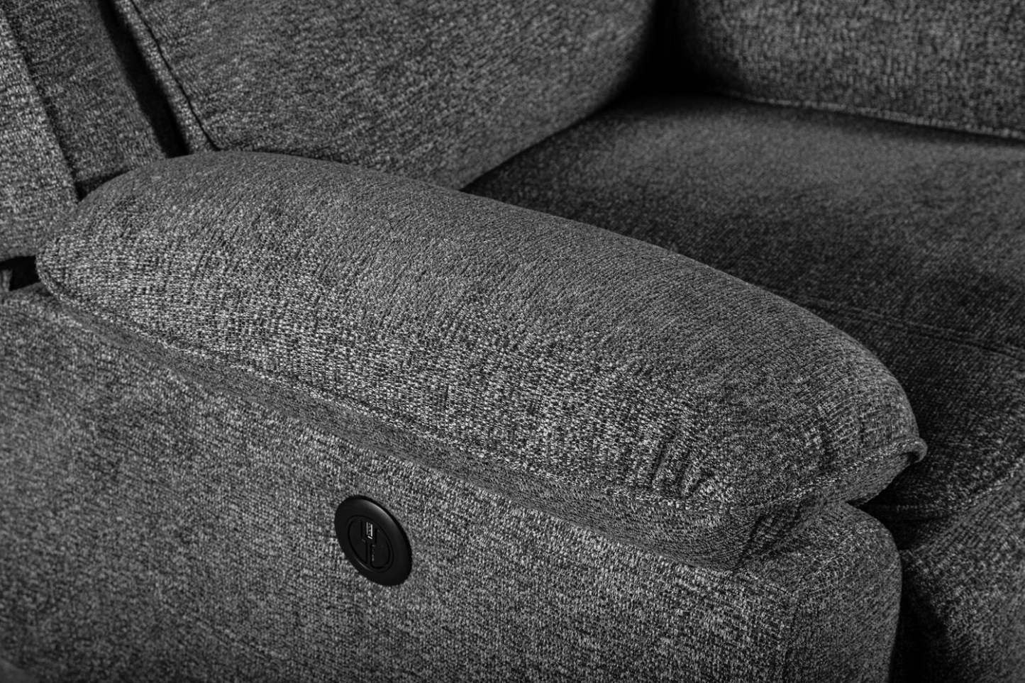 Chandler 37 Chenille Fabric Power Reclining Chair - Grey | Fauteuil inclinable électrique Chandler de 37 po en tissu de chenille - gris