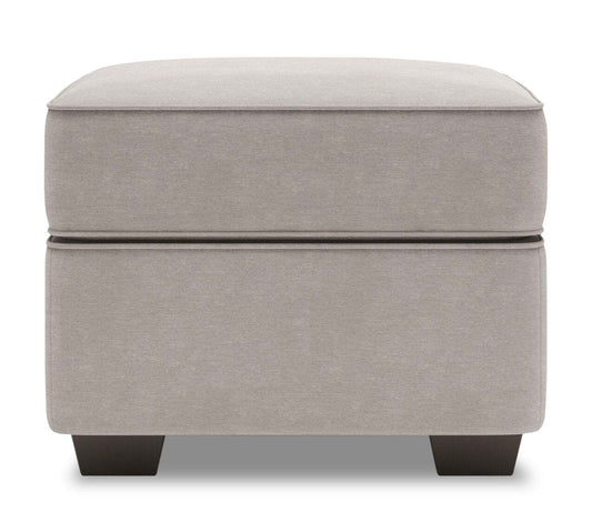 Fabriqué au Canada Canapé personnalisable Lab Roll 24 en tissu d'apparence lin - Pax gris ardoise | Pouf Roll de Sofa Lab de 24 po fabriqué au Canada en tissu d'apparence lin - gris Pax Slate | RO803049
