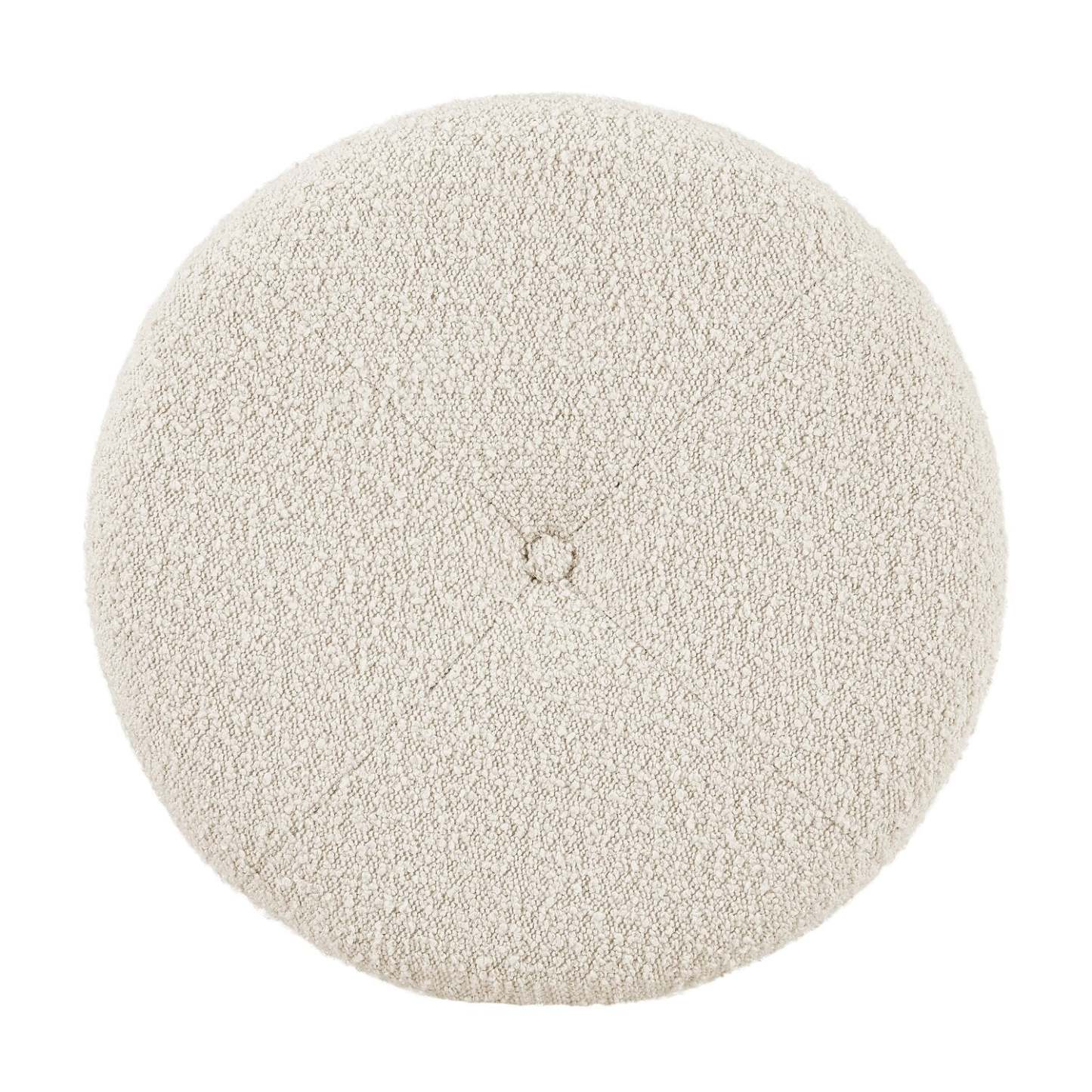 Ontario 14,75 po Pouf de rangement rond en tissu - blanc