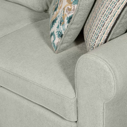 Scott Living Canapé-lit sectionnel Haven 3 pièces en tissu chenille - Bleu écume de mer | Canapé-lit sectionnel Haven de Scott Living 3 pièces en tissu chenille - bleu écume de mer