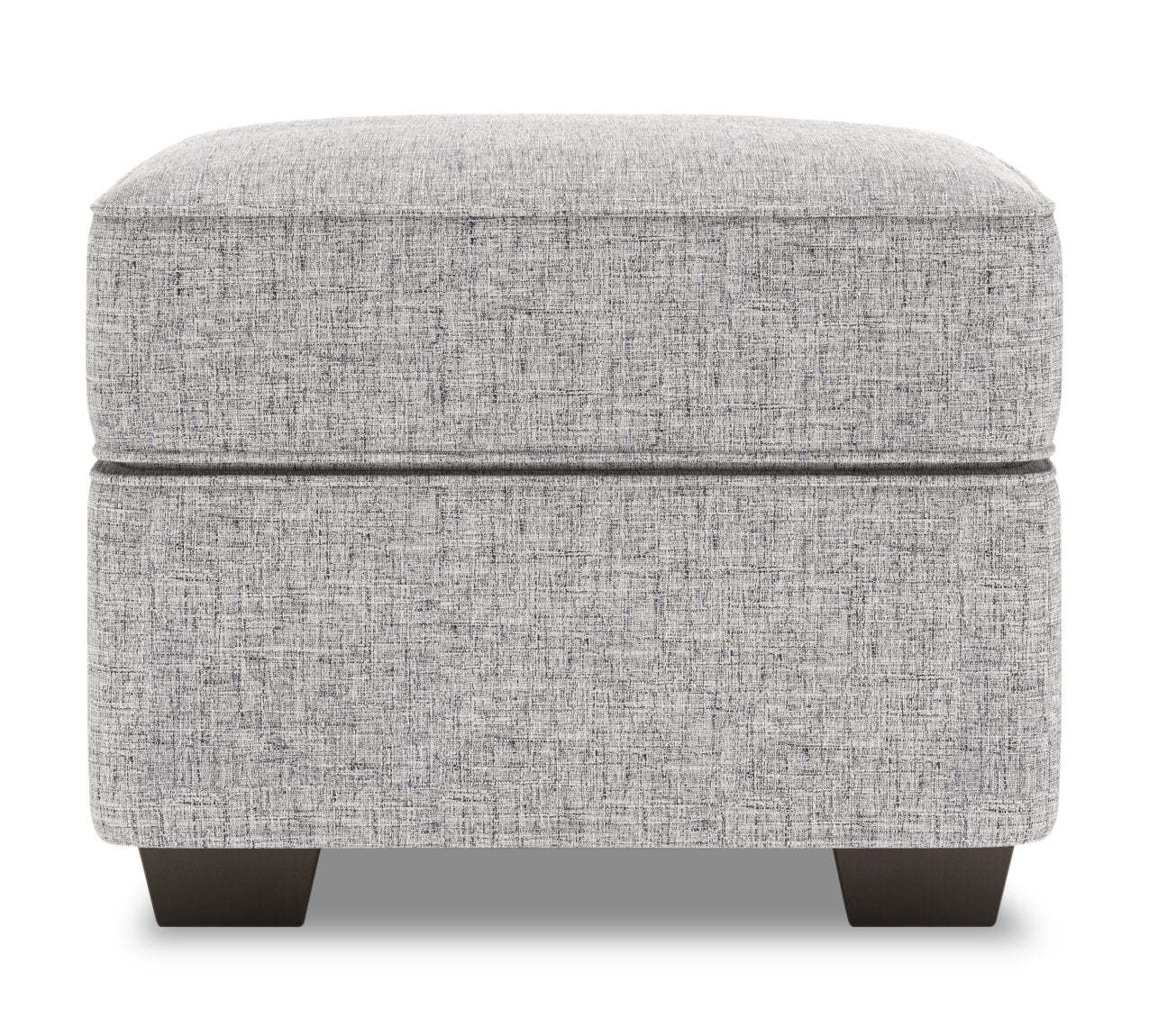 Fabriqué au Canada Canapé personnalisable Lab Roll 24 poufs en tissu d'apparence lin - Luna Domino gris | Pouf Roll de Sofa Lab de 24 po fabriqué au Canada en tissu d'apparence lin - gris Luna Domino | RO802191