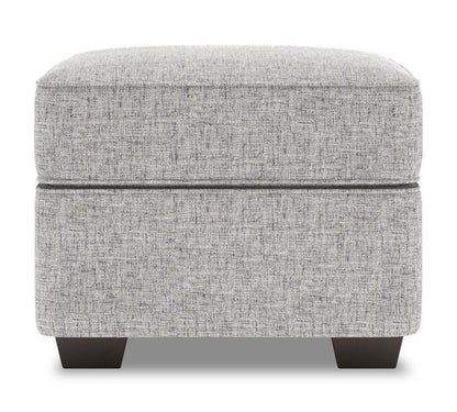 Fabriqué au Canada Canapé personnalisable Lab Roll 24 poufs en tissu d'apparence lin - Luna Domino gris | Pouf Roll de Sofa Lab de 24 po fabriqué au Canada en tissu d'apparence lin - gris Luna Domino | RO802191