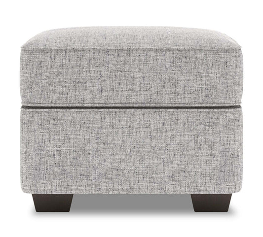 Fabriqué au Canada Canapé personnalisable Lab Roll 24 poufs en tissu d'apparence lin - Luna Domino gris | Pouf Roll de Sofa Lab de 24 po fabriqué au Canada en tissu d'apparence lin - gris Luna Domino | RO802191