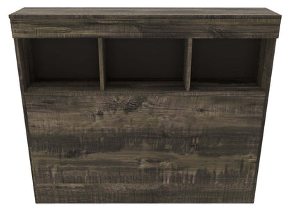 Ensemble de lit Riley Mates avec tête de lit bibliothèque pour enfants, fabriqué au Canada, gris - taille simple | Lit matelot Riley avec ensemble de tête de lit bibliothèque pour enfants, fabriqué au Canada, gris - format lit simple