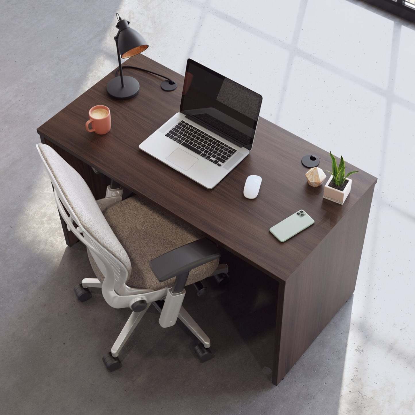 Affirm 47.17 Commercial Grade Office Desk - Orme noble|Bureau Affirm de 47,17 po de qualité commerciale - orme noble