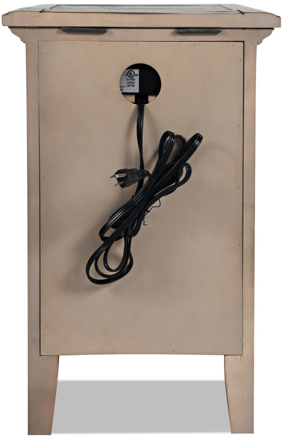 Rocco 16 Chairside Table avec USB - Bois Naturel|Table de fauteuil Rocco de 16 po avec USB - bois naturel