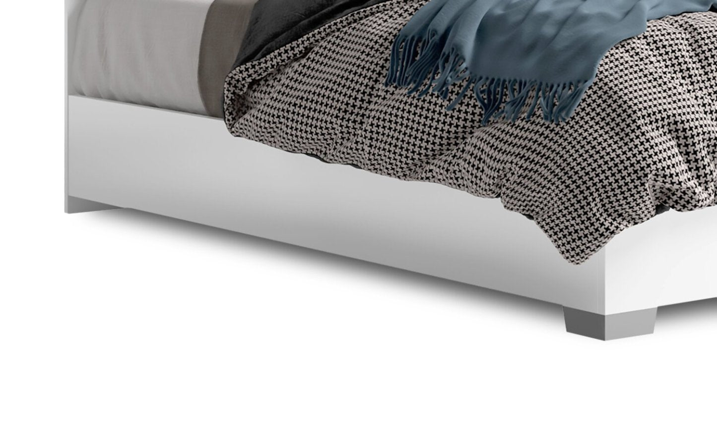 Lit à panneaux Raia - fabriqué en Italie, moderne, blanc - format très grand lit | Lit à panneaux Raia - Fabriqué en Italie, Moderne, Blanc - King Size
