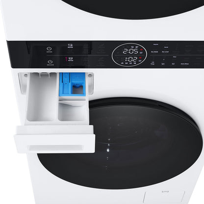 LG 3.1 Washer/4.2 Dryer Cu. Ft. Front-Load High-Efficiency Washtower™ - Blanc - WKHC152HWA | Tour de lavage WashTowerMC haute efficacité LG à chargement frontal avec laveuse de 3,1 pi³ et séche…