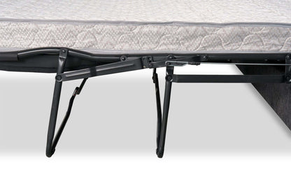 Fabriqué au Canada, canapé-lit sectionnel Morgan 2 pièces à gauche en tissu de chenille avec coussins décoratifs - gris