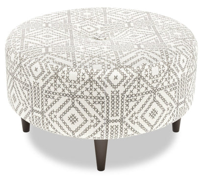 Pouf The Curve 31 en tissu, fabriqué au Canada par Sofa Lab (CURV1155) | Personnalisable