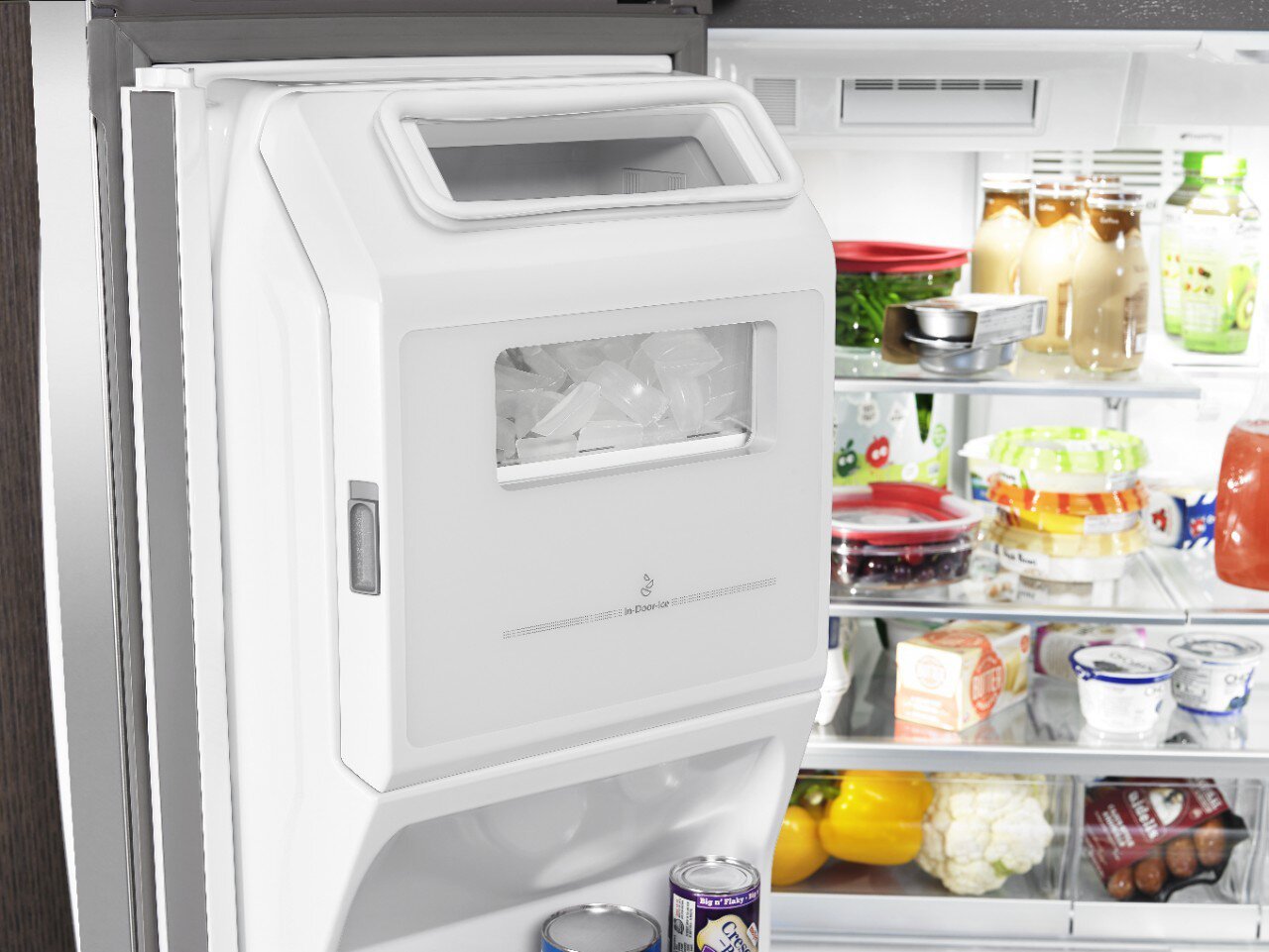 Réfrigérateur Whirlpool de 36 po et de 26 pi³ à portes françaises - finition en acier inoxydable noir - WRMF7736PV | Tourbillon 36 26 Cu. Fort. Réfrigérateur à portes françaises - Fini en acier inoxydable noir - …