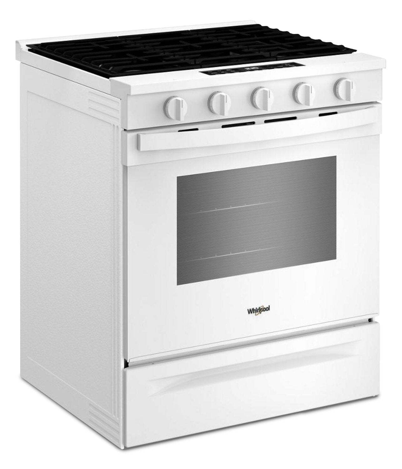 Cuisinière à gaz Whirlpool de 5 pi³ et de 30 po avec cuisson à air - blanche - WSGS5030SW