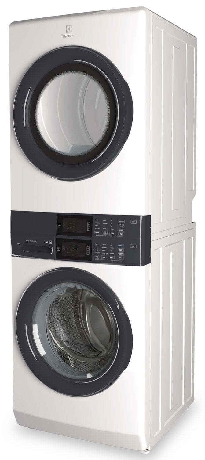 Tour de buanderie Laundry TowerMC Electrolux à chargement frontal de 5,1/8,0 pi³ - blanc - ELTE730CAW | Electrolux 5.1/8.0 Cu. Ft. Front-Load Laundry Tower - White…