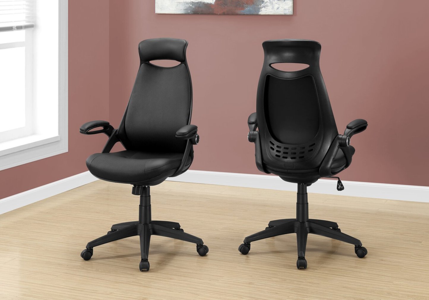Kegan 28 Executive Faux Leather Office Chair - Noir | Fauteuil président Kegan de 28 po en similicuir - noir