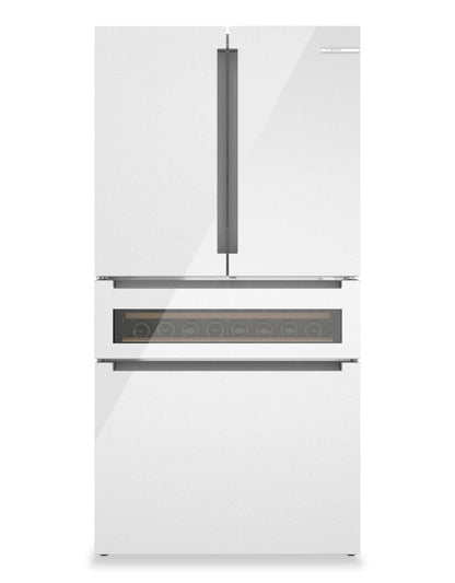 Bosch 36 20.5 Cu. Ft. 800 Series Smart Counter-Depth French-Door Refrigerator - B36CL81ENW  | Réfrigérateur intelligent Bosch série 800 de 36 po et de 20,5 pi3 de profondeur comptoir à portes françaises - B36CL81ENW  | B36CL81W