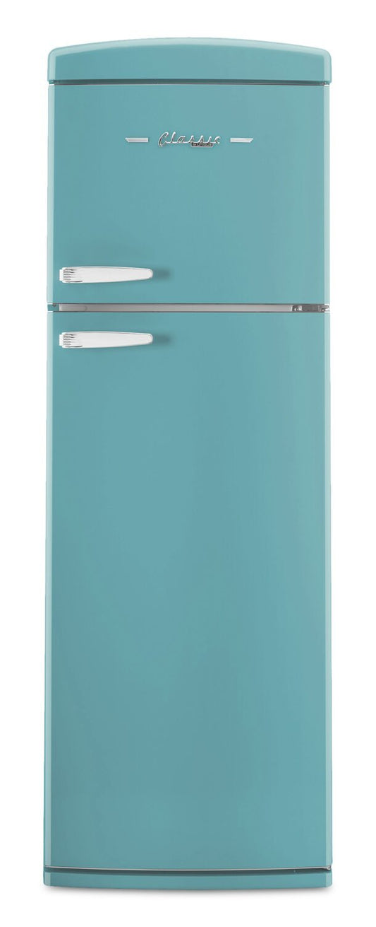 Unique Classic Retro 24 11 Cu Ft. Top Freezer Refrigerator – Ocean Mist Turquoise - UNQ-310L T TM | Réfrigérateur Classic Rétro d’Unique de 24 po et de 11 pi3 à congélateur supérieur - turquoise brume marine - UNQ-310L T TM