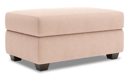 Fabriqué au Canada Pouf de rangement personnalisable The Trunk 39 en tissu d'apparence lin - Rose Pax | Pouf de rangement The Trunk de Sofa Lab de 39 po fabriqué au Canada en tissu d'apparence lin - rose Pax Rose | TRUN3249