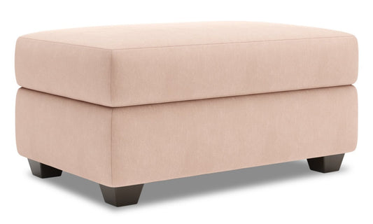 Fabriqué au Canada Pouf de rangement personnalisable The Trunk 39 en tissu d'apparence lin - Rose Pax | Pouf de rangement The Trunk de Sofa Lab de 39 po fabriqué au Canada en tissu d'apparence lin - rose Pax Rose | TRUN3249