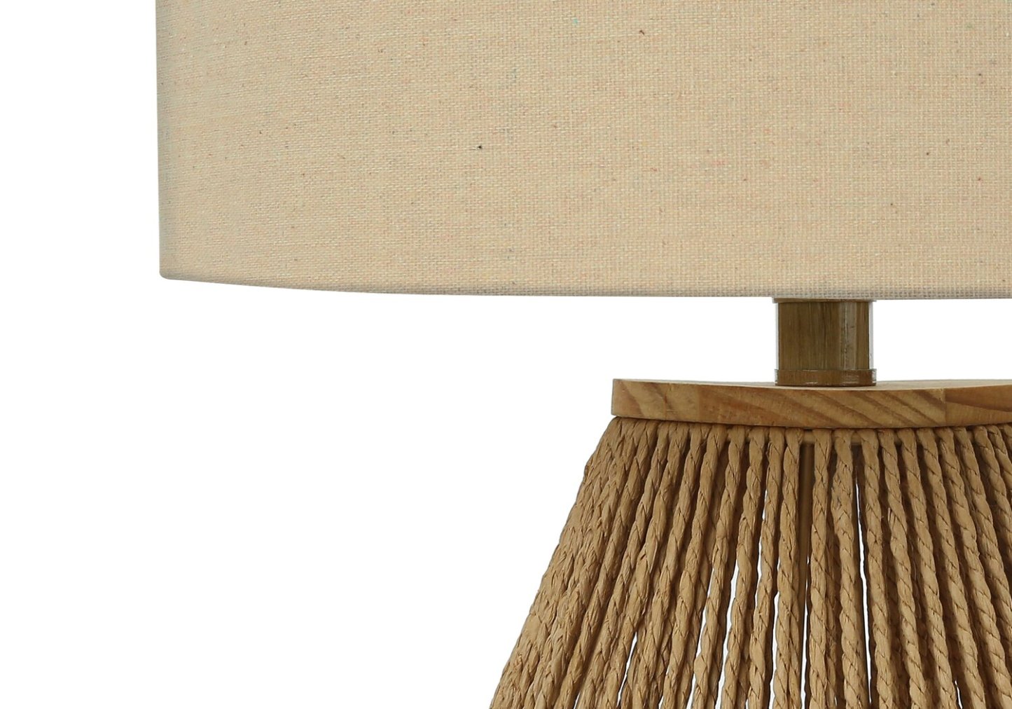 22 Boho Brown Rope Table Lamp|Lampe de table bohème de 22 po en corde brune
