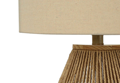22 Boho Brown Rope Table Lamp|Lampe de table bohème de 22 po en corde brune