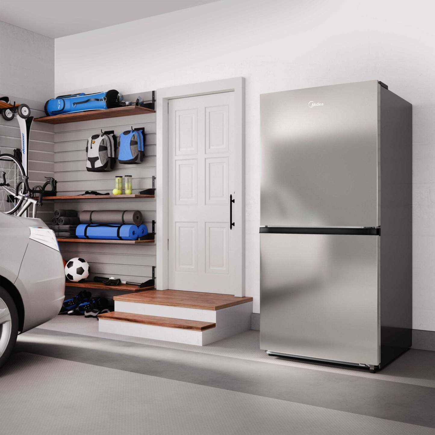 Midea 20 pi3 3 en 1 réfrigérateur-congélateur convertible - acier inoxydable - MRU21C7BST | Appareil vertical 3 en 1 Midea de 20 pi3 convertible en réfrigérateur ou congélateur - acier inoxydable - MRU21C7BST | MRU21CST