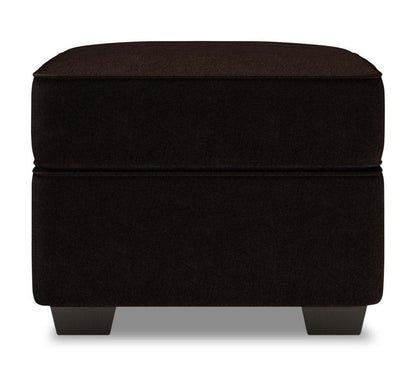 Pouf Roll de Sofa Lab 24 po en tissu chenille - Brun chocolat luxueux | RO803293