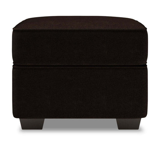 Pouf Roll de Sofa Lab 24 po en tissu chenille - Brun chocolat luxueux | RO803293