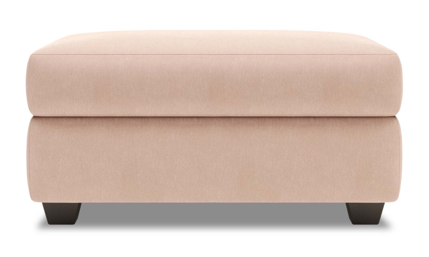 Fabriqué au Canada Pouf de rangement personnalisable The Trunk 39 en tissu d'apparence lin - Rose Pax | Pouf de rangement The Trunk de Sofa Lab de 39 po fabriqué au Canada en tissu d'apparence lin - rose Pax Rose | TRUN3249