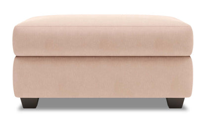 Fabriqué au Canada Pouf de rangement personnalisable The Trunk 39 en tissu d'apparence lin - Rose Pax | Pouf de rangement The Trunk de Sofa Lab de 39 po fabriqué au Canada en tissu d'apparence lin - rose Pax Rose | TRUN3249