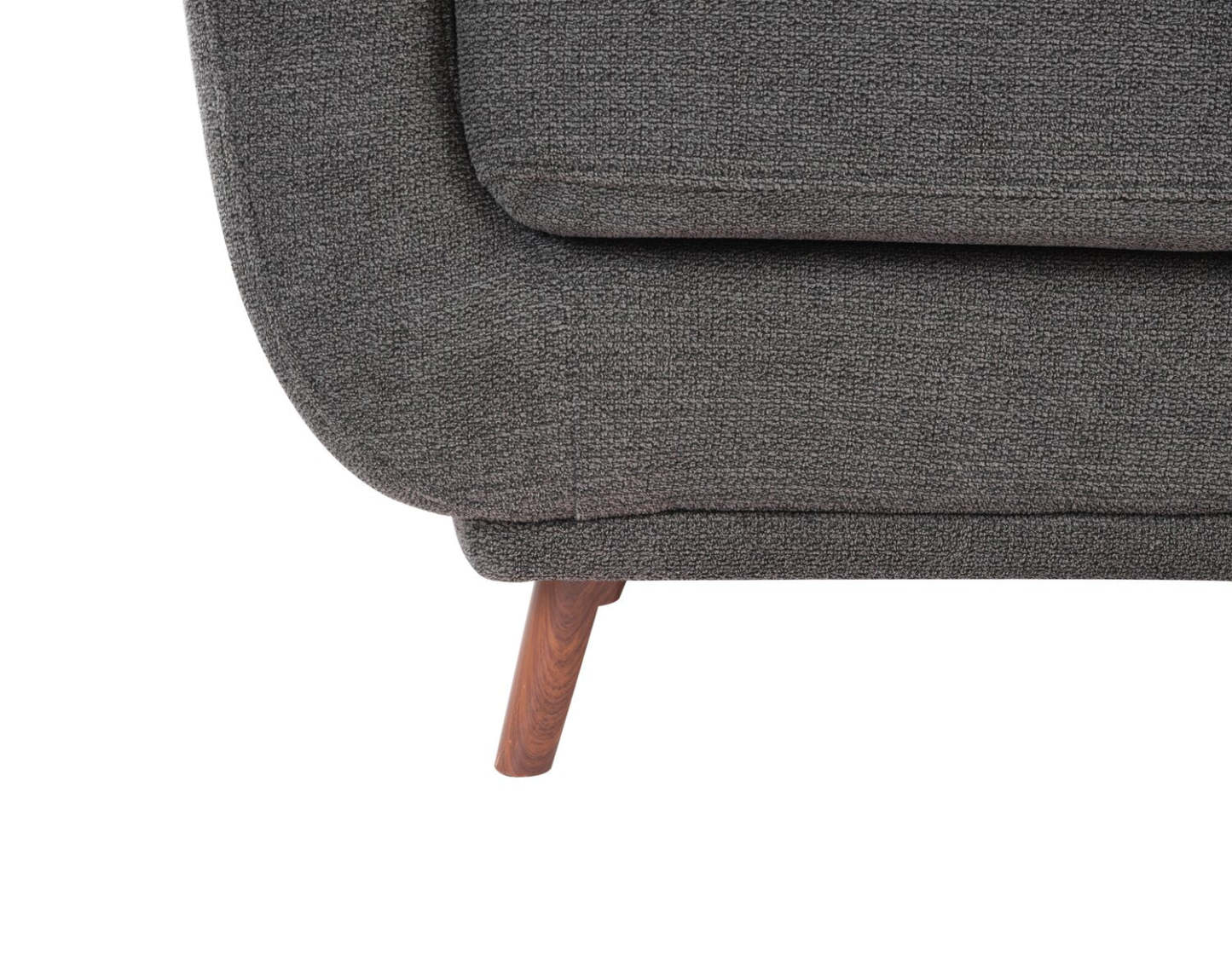 Chaise en tissu Cosmo 34 avec coussin de dossier capitonné - Charbon | Fauteuil Cosmo de 34 po en tissu avec coussin de dossier capitonné - anthracite