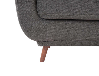 Chaise en tissu Cosmo 34 avec coussin de dossier capitonné - Charbon | Fauteuil Cosmo de 34 po en tissu avec coussin de dossier capitonné - anthracite